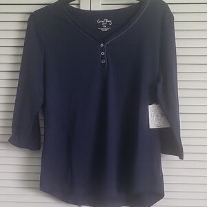 Coral Bay Dark Blue Long Sleeve Top